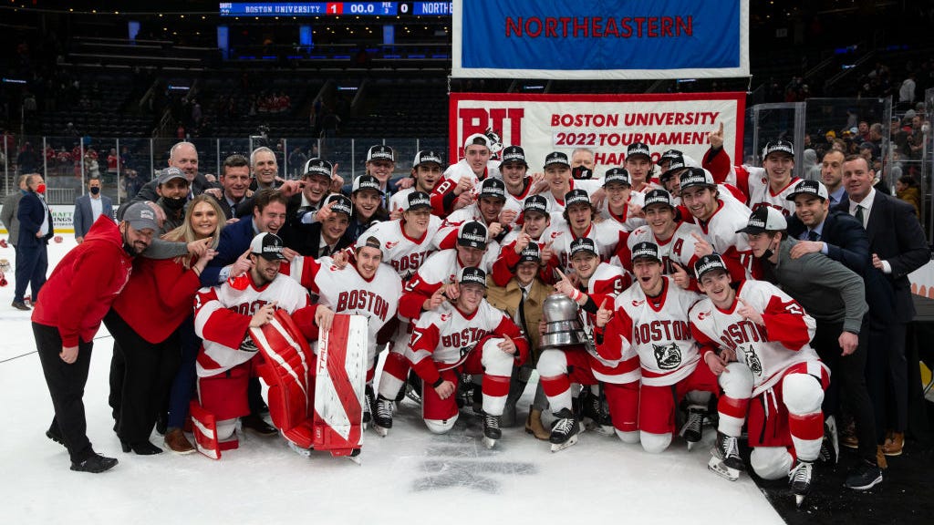 Dylan Peterson’s late winner lifts BU to first Beanpot title in 7 years
