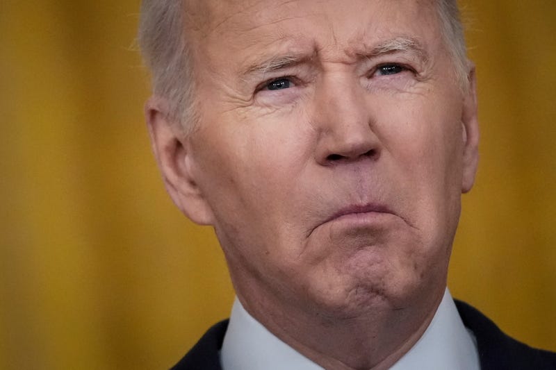 U.S. President Joe Biden delivers remarks about Russia's "unprovoked and unjustified" military invasion of neighboring Ukraine in the East Room of the White House on February 24, 2022 in Washington, DC.