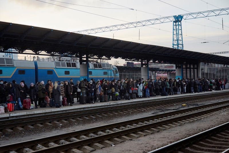 Ukrainians fleeing