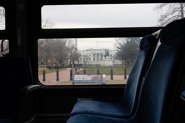 Bus outside capitol