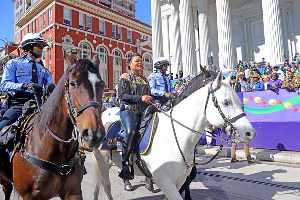 Mayor LaToya Cantrell during Mardi Gras