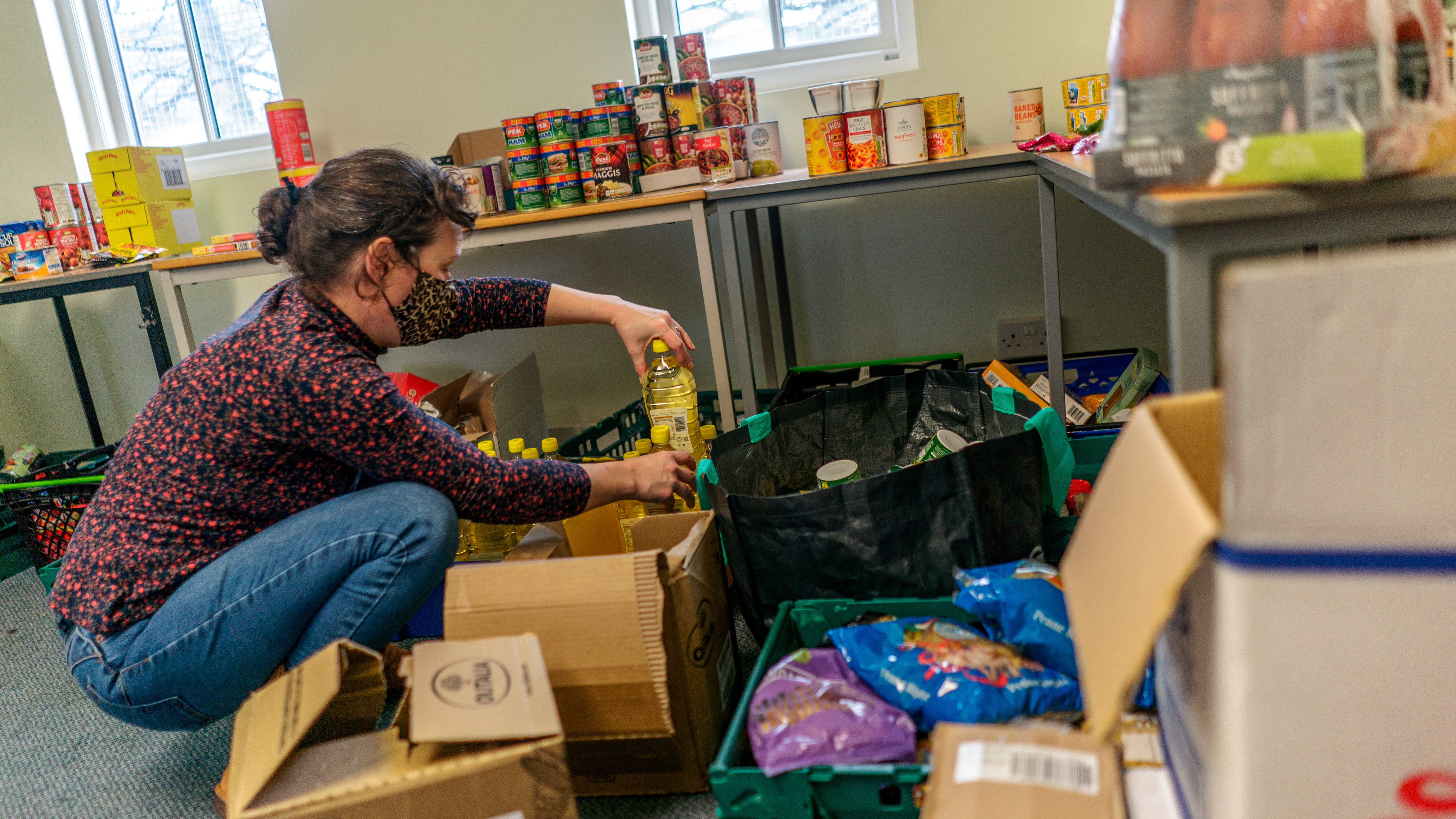 How did the pandemic affect food banks?