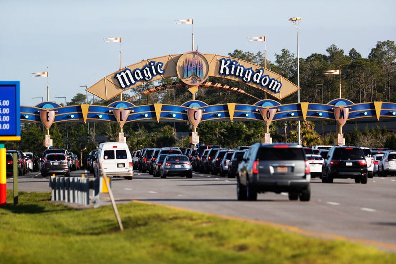 A view of the entrance of Walt Disney World on March 22, 2022 in Orlando, Florida.