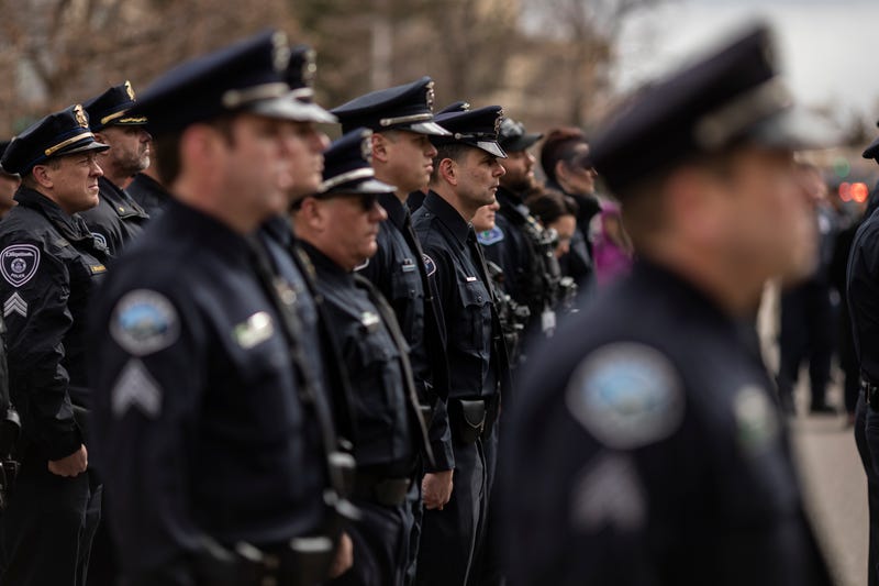 police lined up