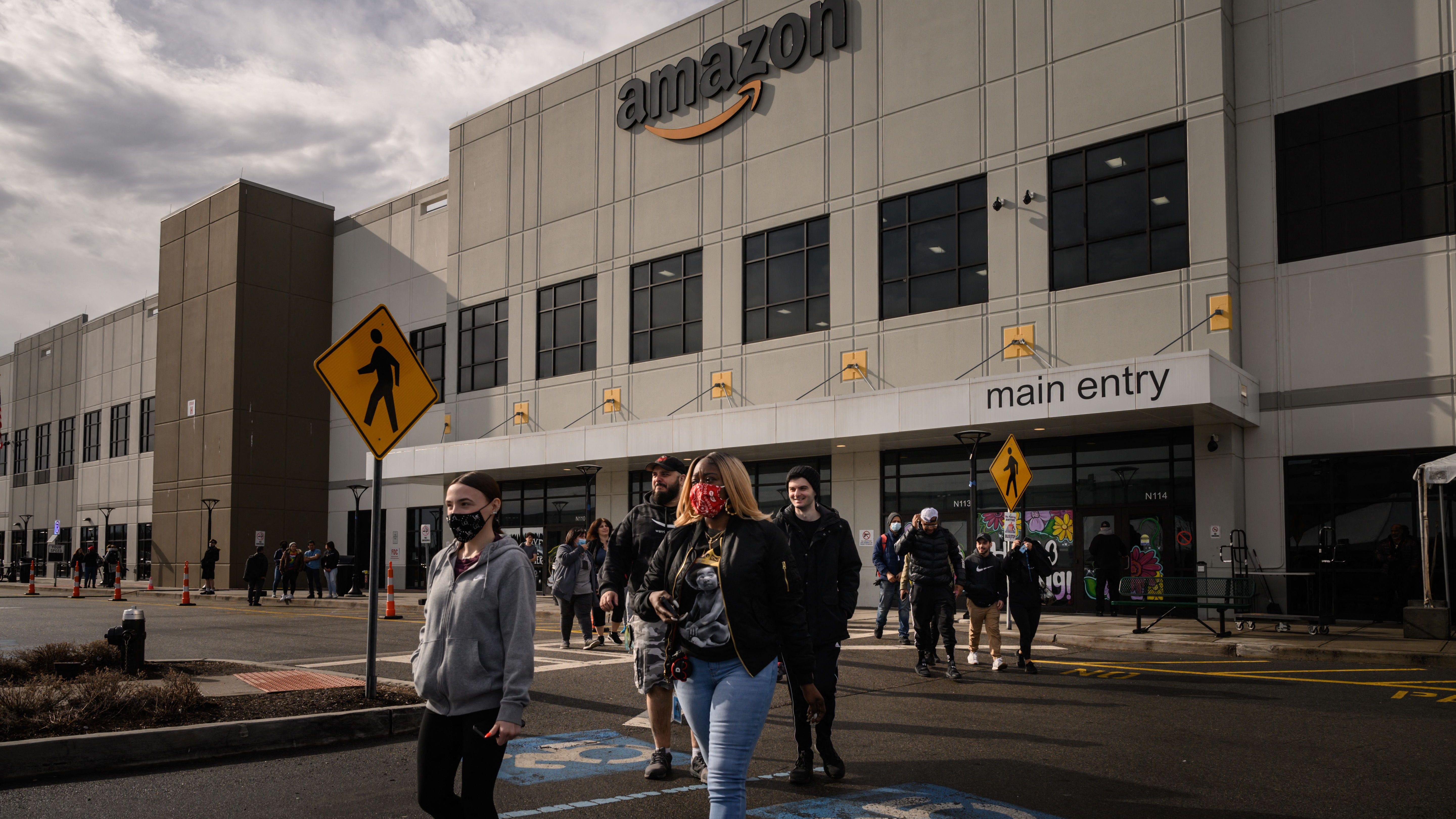 Amazon suspends at least 50 Staten Island workers after fire protest