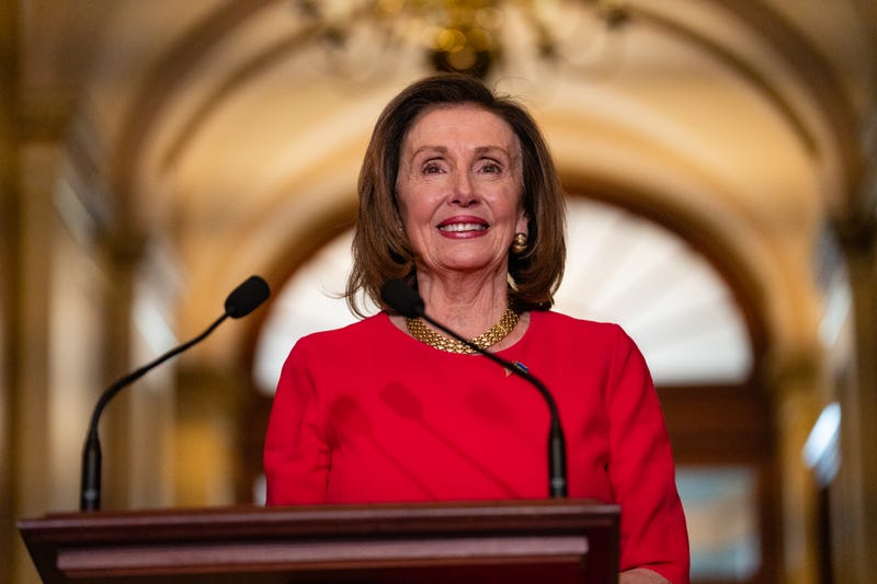 U.S. House Speaker Nancy Pelosi, a Democrat from California, speaks during a news conference with Lee Hsien Loong, Singapore's prime minister, not pictured, at the U.S. Capitol in Washington, D.C., U.S., on Wednesday, March 30, 2022.