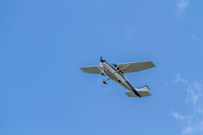 A small single engine plane. 