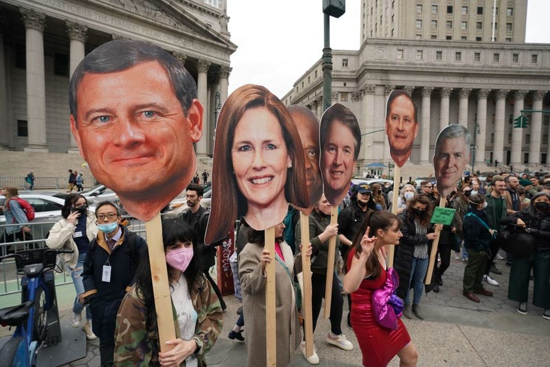 Protestors outside Supreme Court