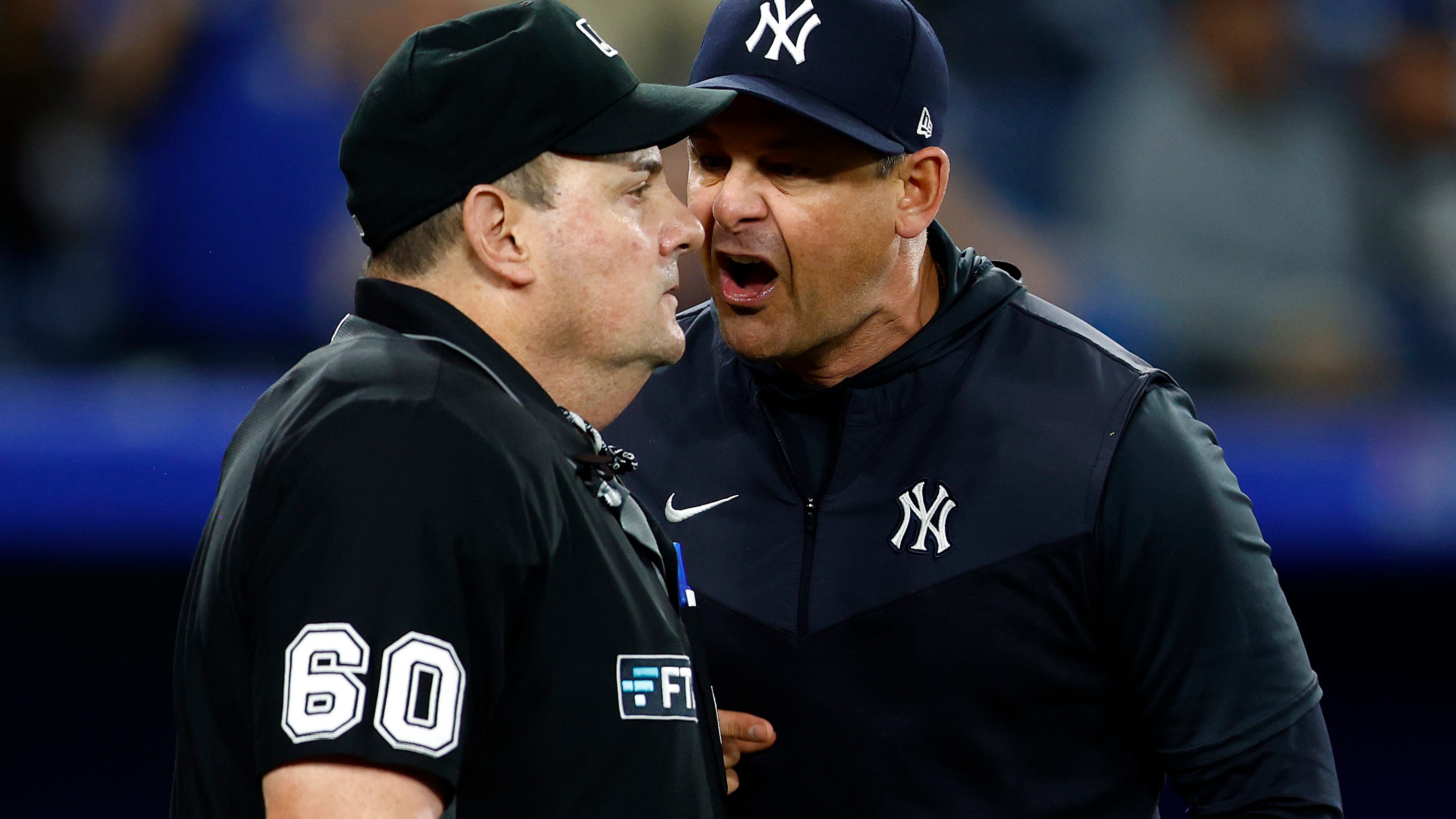 Aaron Boone tossed after going off on umpiring crew following inexplicable review