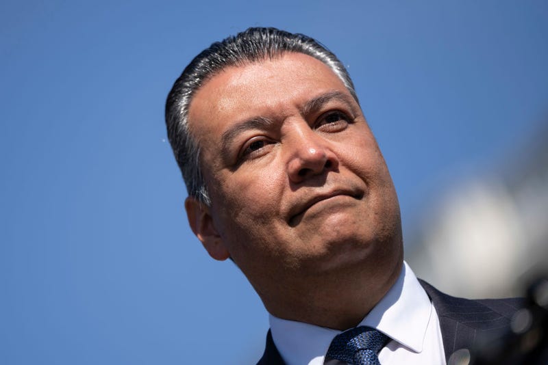 Sen. Alex Padilla (D-CA) attends a news conference calling for bipartisan legislation to protect documented Dreamers, outside the U.S. Capitol May 18, 2022 in Washington, D.C.