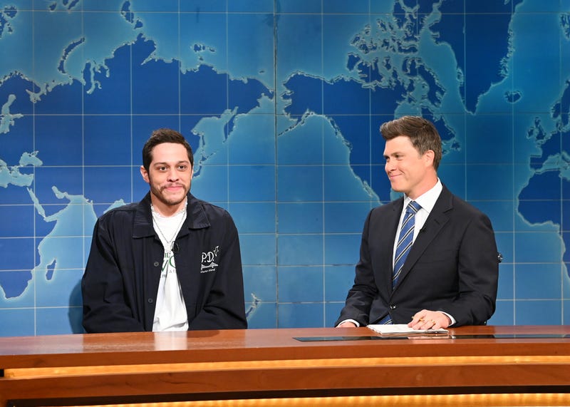 Pete Davidson and Colin Jost during Weekend Update on Saturday, May 21, 2022.