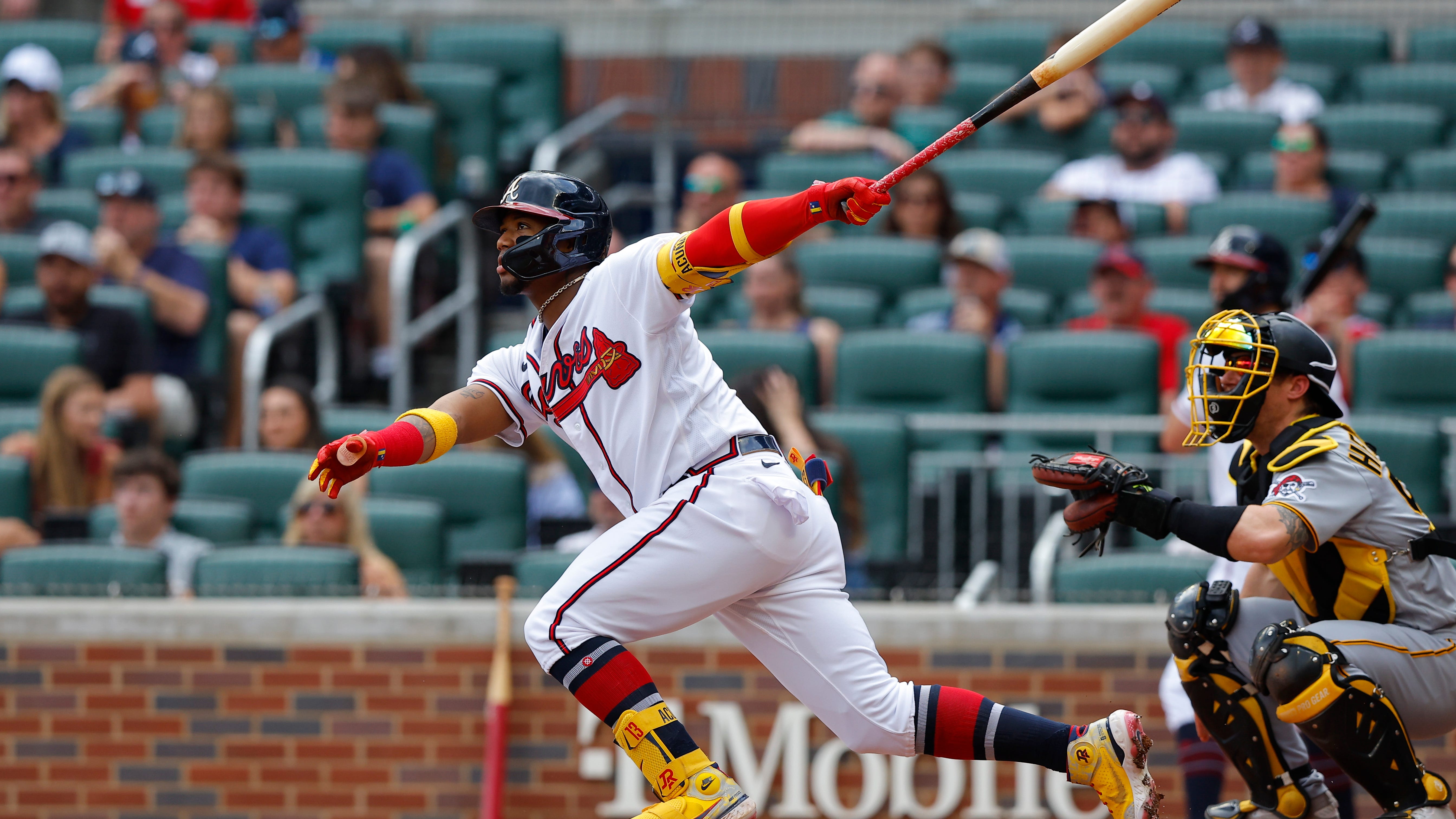 Ronald Acuña gets shout-out from LeBron after copying famous ‘chalk toss’ ritual