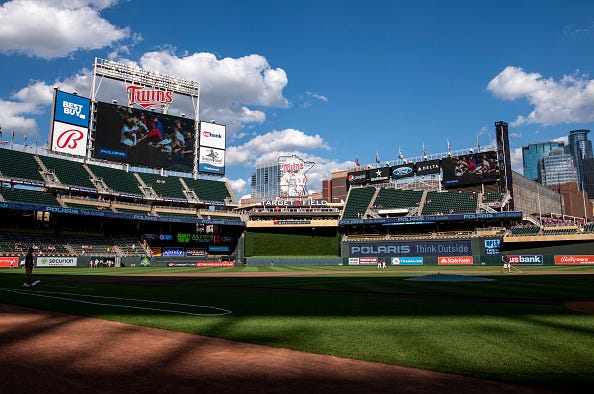 Target Field is the home of the Twins.