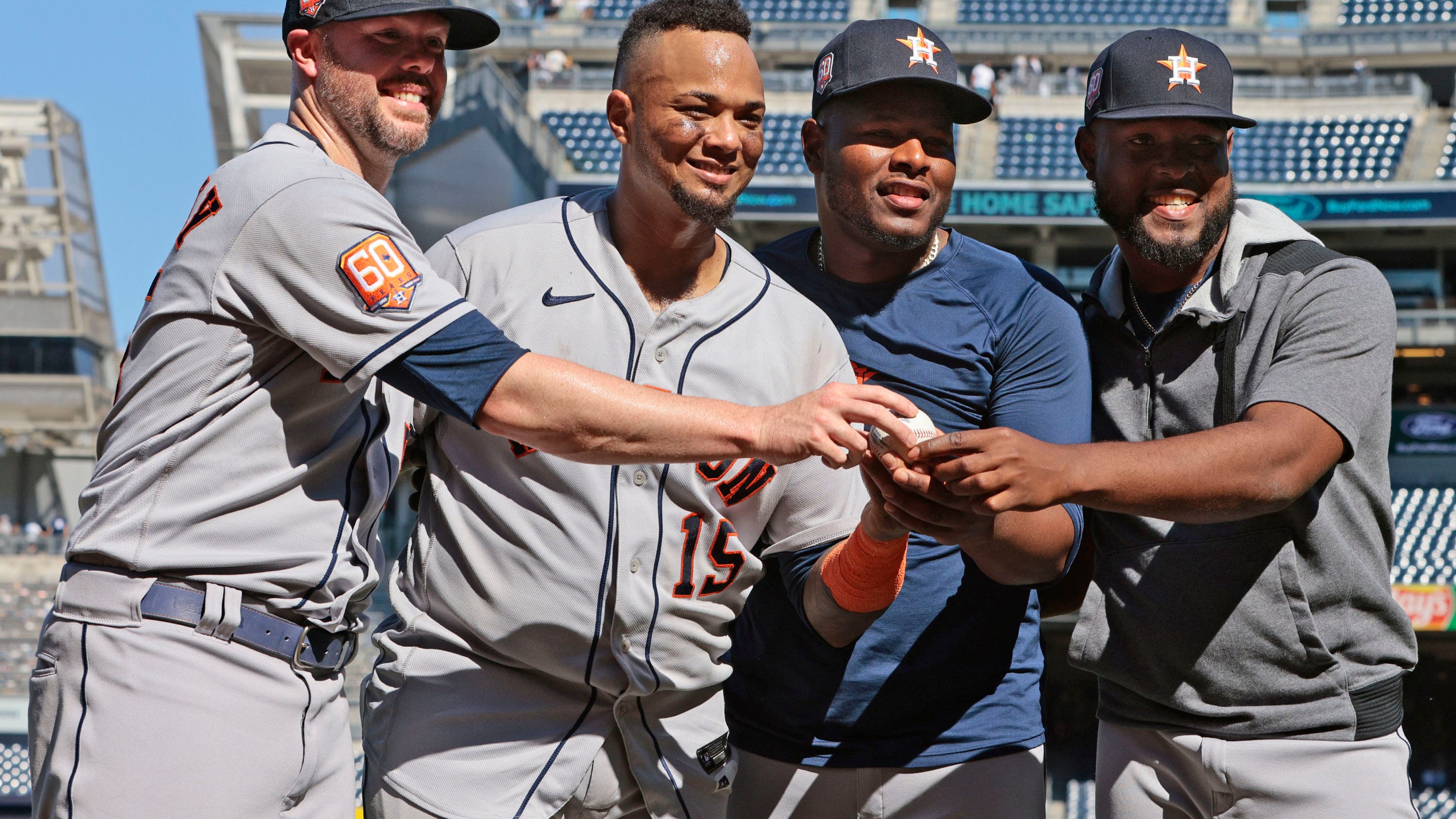Three Astros combine to no-hit Yankees for first time since 2003
