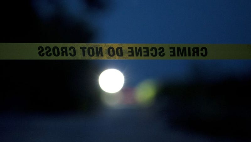The scene of an alleged human smuggling mass casualty event is cordoned off in San Antonio, Texas, on June 28, 2022.