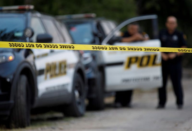 Police cordoned off the scene of an alleged human smuggling mass casualty event in San Antonio, Texas, the United States, on June 28, 2022.