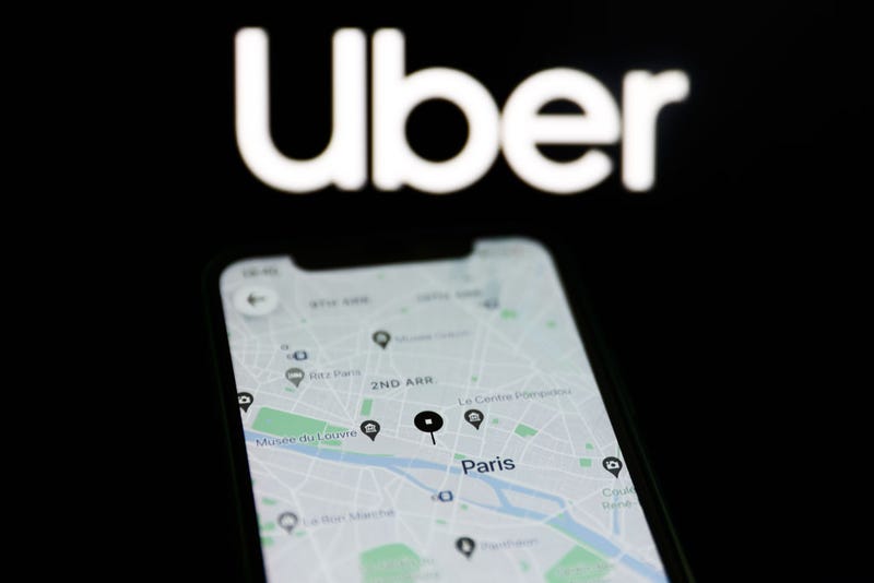 Uber app displayed on a phone screen.