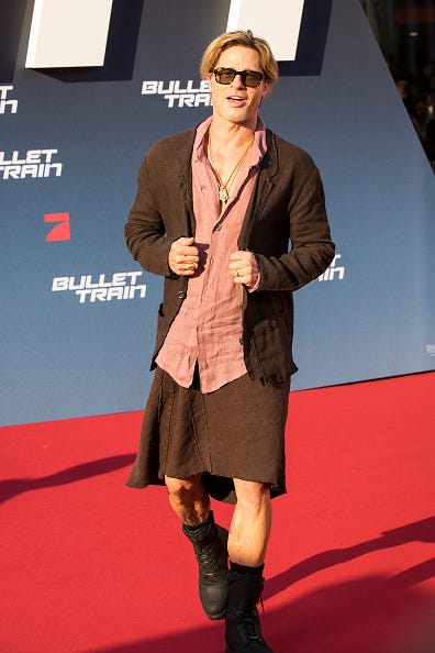 Brad Pitt attends the "Bullet Train" Red Carpet Screening at Zoo Palast on July 19, 2022 in Berlin, Germany.
