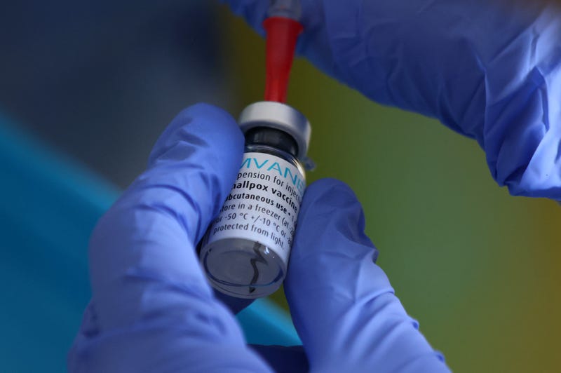 A medical professional prepares a dose of the monkeypox vaccine. Monkeypox, a rare disease, is part of the same family of viruses as smallpox.