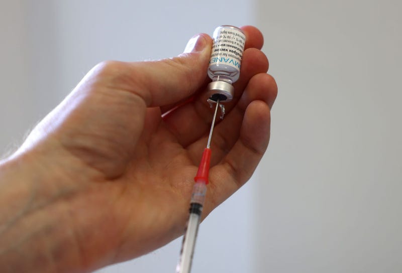 A medical professional prepares a dose of the monkeypox vaccine on July 23, 2022 in London, England.  