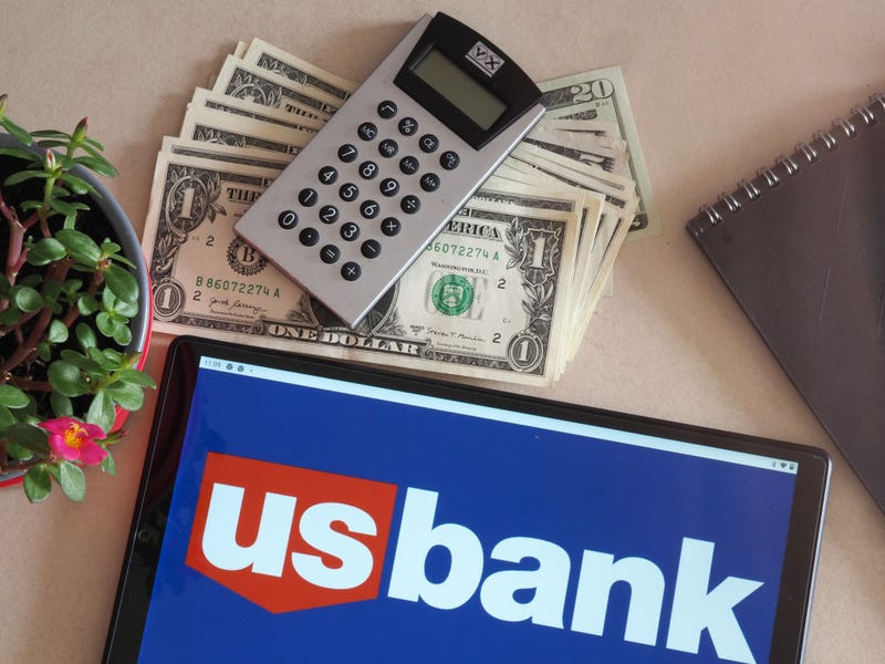U.S. Bank logo seen displayed on a tablet.