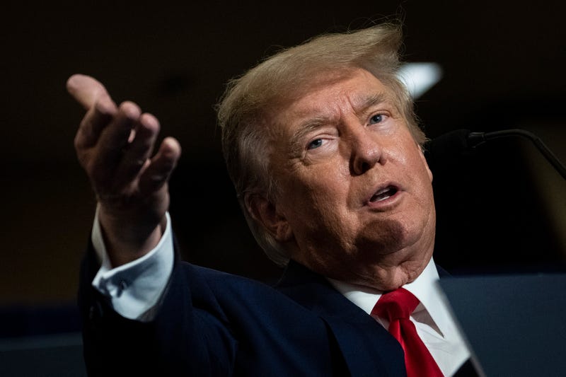WASHINGTON, DC - JULY 26: Former U.S. President Donald Trump speaks during the America First Agenda Summit, at the Marriott Marquis hotel on July 26, 2022 in Washington, DC. Former U.S. President Donald Trump returned to Washington today to deliver the keynote closing address at the summit. The America First Agenda Summit is put on by the American First Policy Institute, a conservative think-tank founded in 2021 by Brooke Rollins and Larry Kudlow, both former advisors to former President Trump.