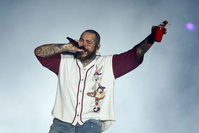 Post Malone performs at the Mundo Stage during the Rock in Rio Festival at Cidade do Rock on September 3, 2022 in Rio de Janeiro, Brazil.