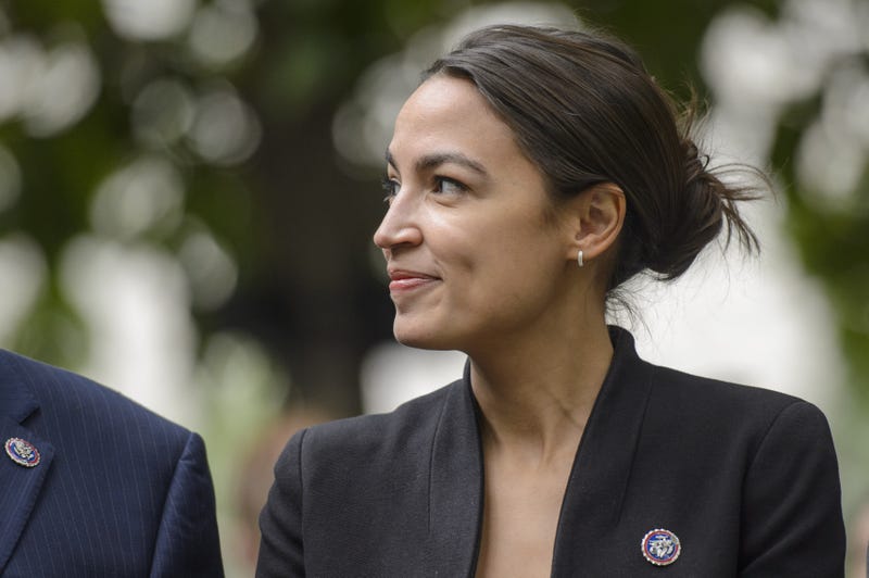 Representative Alexandria Ocasio-Cortez, a Democrat from New York, attends a ceremony at the National September 11 Memorial Museum in New York, US, on Sunday, Sept. 11, 2022