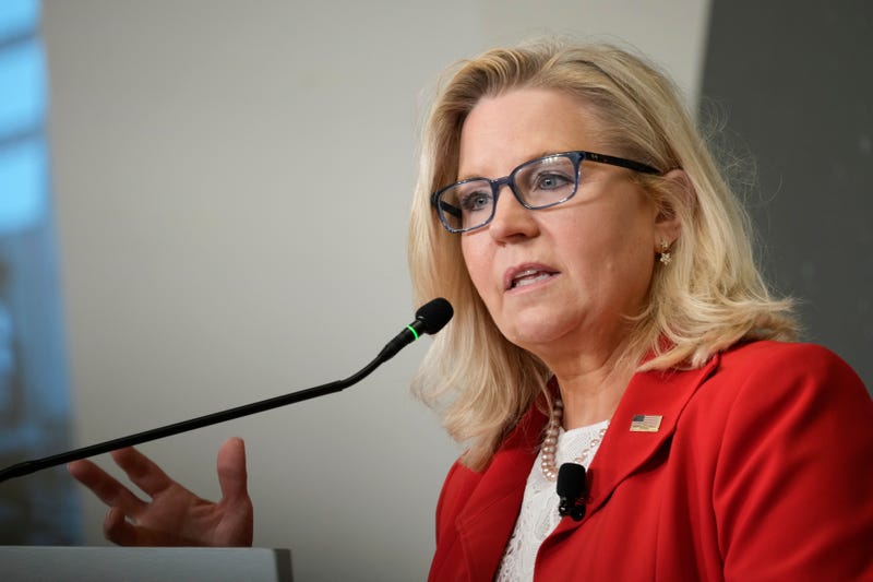 WASHINGTON, DC - SEPTEMBER 19: U.S. Rep. Liz Cheney (R-WY), vice chairwoman of the Select Committee to Investigate the January 6th Attack on the U.S. Capitol, speaks during a Constitution Day lecture at American Enterprise Institute on September 19, 2022 in Washington, DC. Cheney spoke on a variety of topics, including the threat former President Donald Trump poses to the Republican Party and American democracy. 