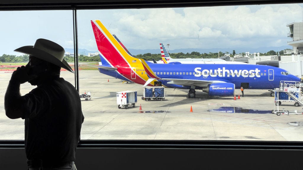 Southwest Airlines passenger jailed after assaulting a fellow passenger mid-flight