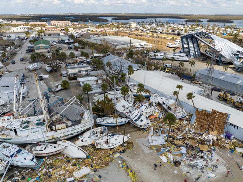 The aftermath of Hurricane Ian in Fort Myers, Florida.