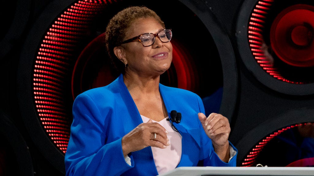 Karen Bass dodges KNX questions about USC application