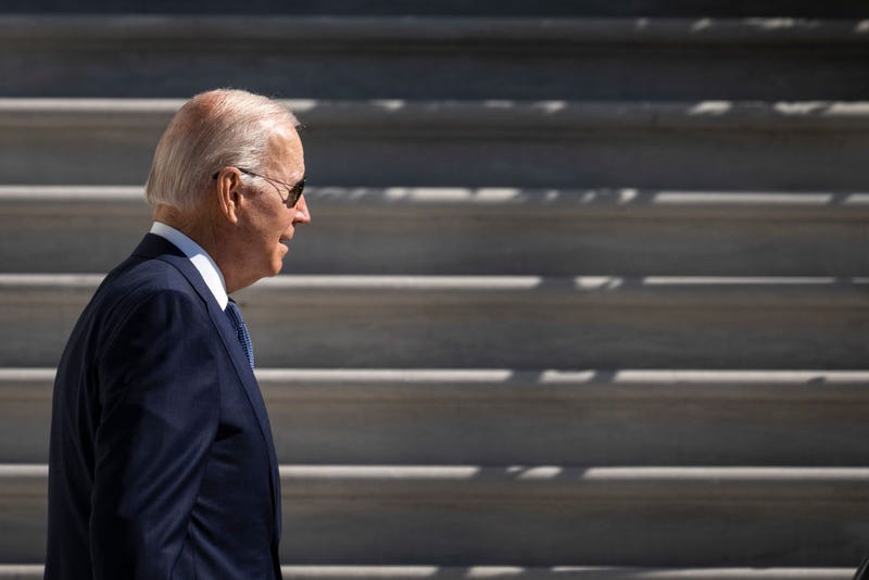 U.S. President Joe Biden walks to Marine One on the South Lawn of the White House October 7, 2022 in Washington, DC.