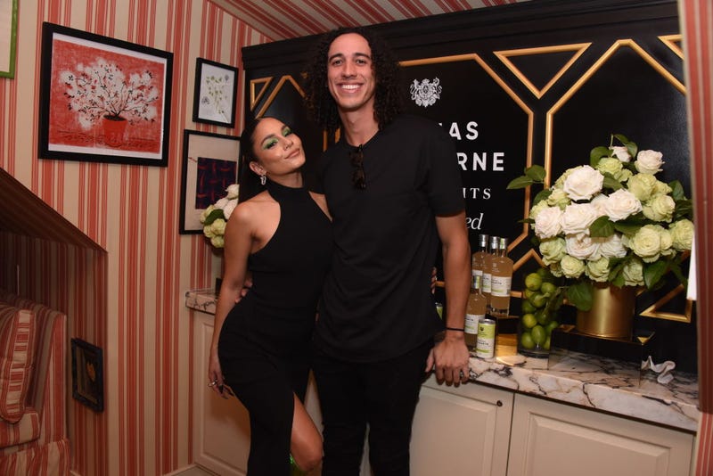  Vanessa Hudgens and Cole Tucker attend the Thomas Ashbourne Margalicious Margarita Dinner at San Vicente Bungalows on October 08, 2022