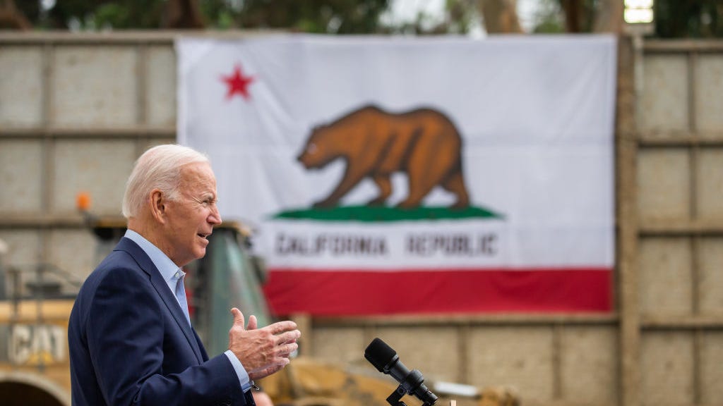 Biden tours L.A. Metro subway site, touts infrastructure funding