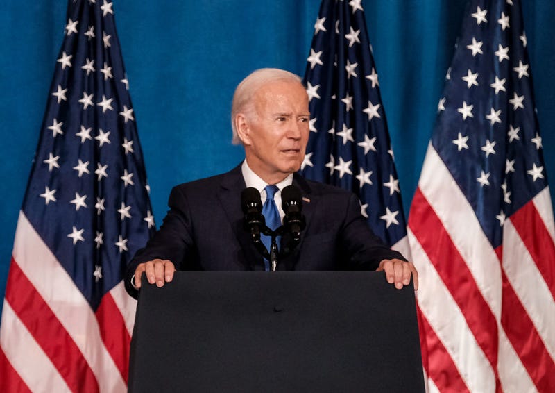 U.S. President Joe Biden delivers remarks on preserving and protecting Democracy at Union Station on November 2, 2022 in Washington, DC. Biden addressed the threat of election deniers and those who seek to undermine faith in voting in the upcoming midterm elections. (Photo by Michael A. McCoy/Getty Images)