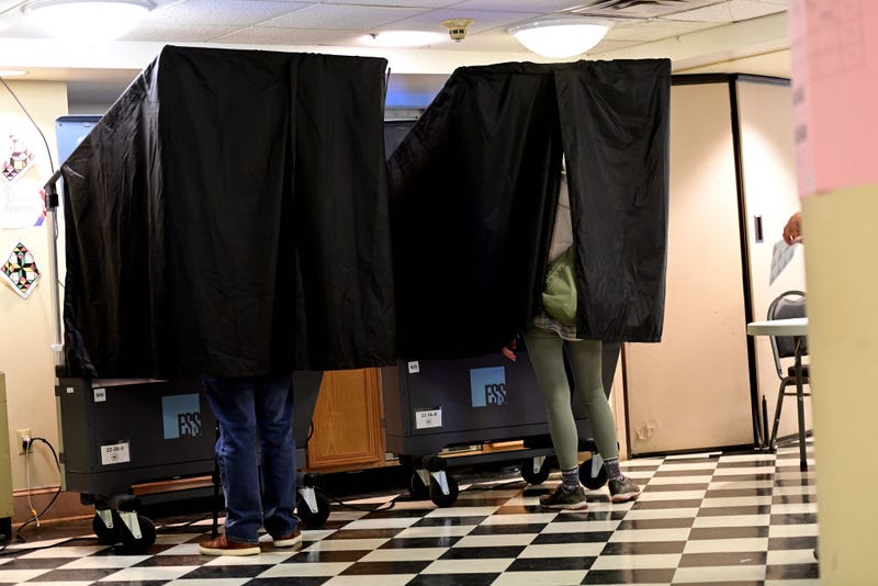 Voters cast their ballots at the Andorra Library polling location on November 8, 2022 in Philadelphia, Pennsylvania.