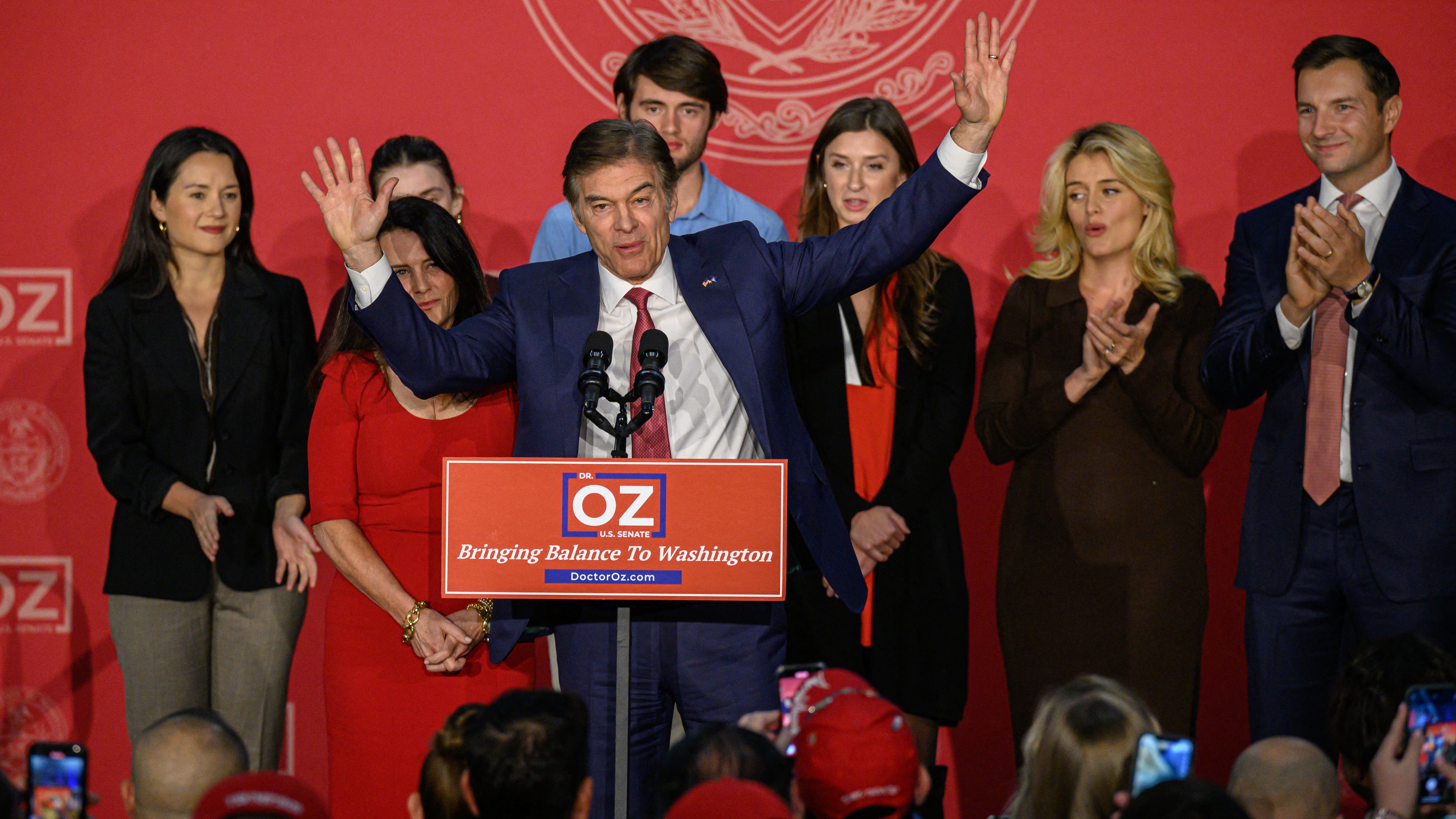 Oz concedes defeat in Pa. race against Fetterman for US Senate