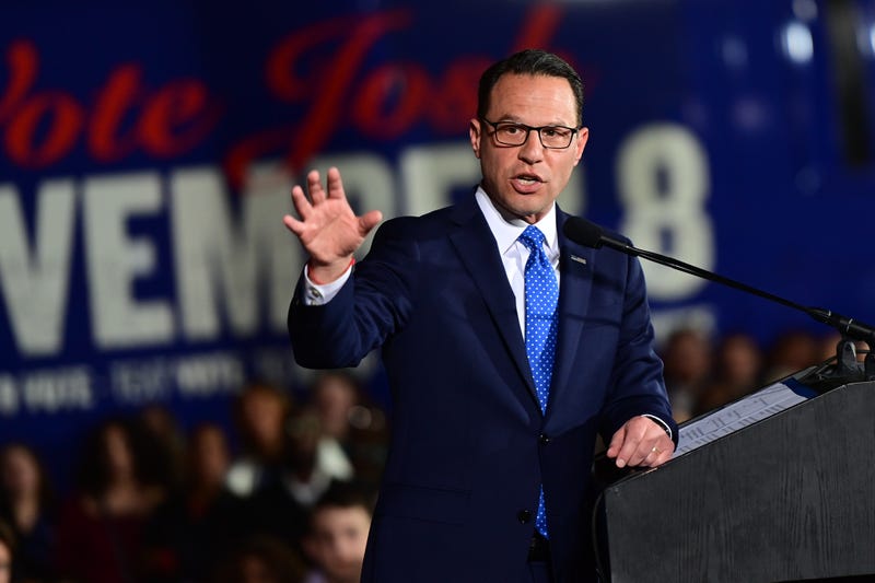 Josh Shapiro gives a victory speech to supporters at the Greater Philadelphia Expo Center on Nov. 8, 2022, in Oaks, Pennsylvania.  