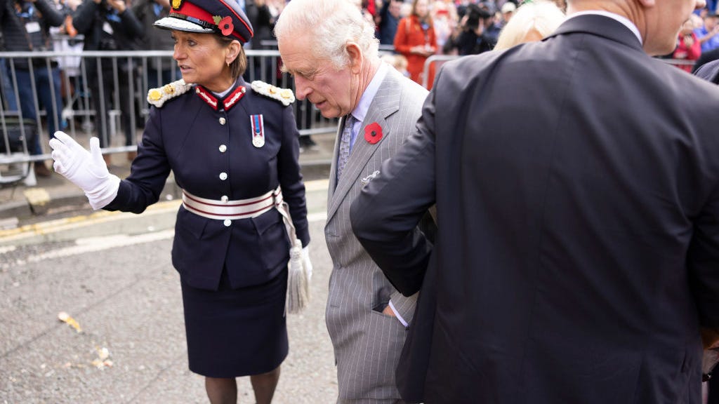 King Charles pelted with eggs