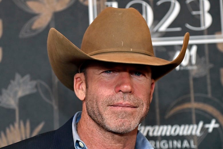 Taylor Sheridan attends the "1923" Las Vegas premiere screening the Encore Theater at Wynn Las Vegas on December 03, 2022 in Las Vegas, Nevada.