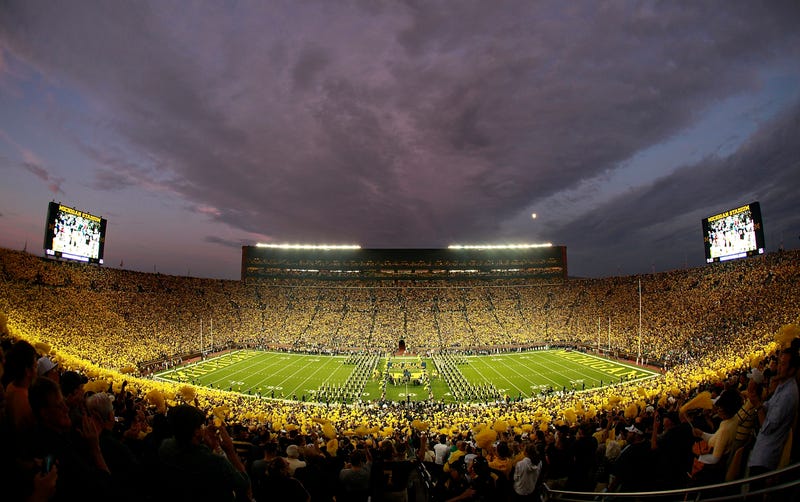 Michigan Stadium under the lights