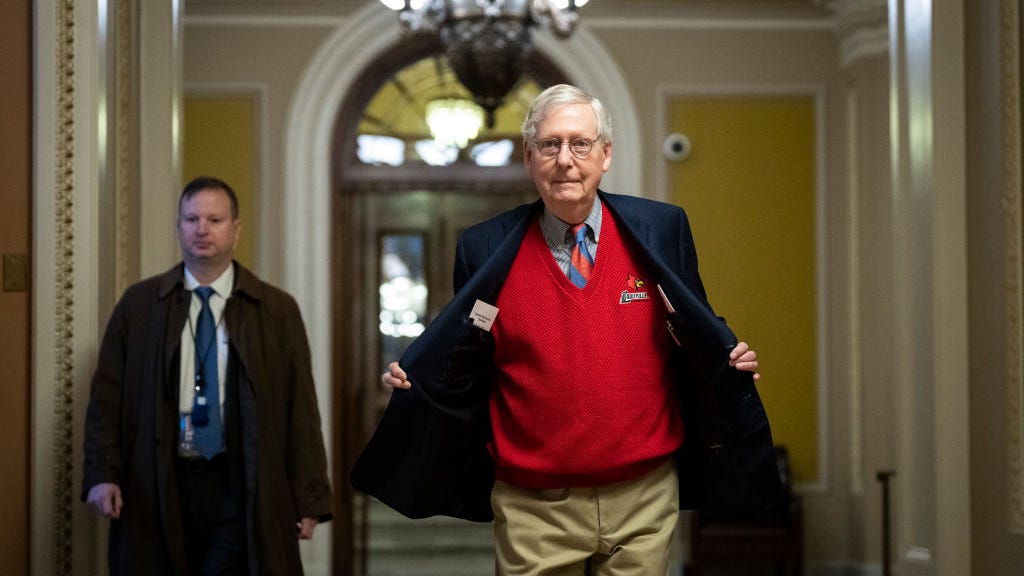 Mitch McConnell says DOJ should treat Biden like it treated Trump