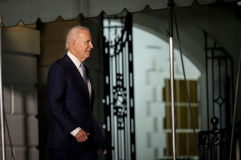 U.S. President Joe Biden departs the White House and walks to Marine One on the South Lawn January 6, 2023 in Washington, DC. On Sunday, President Biden will visit the U.S.-Mexico border. 