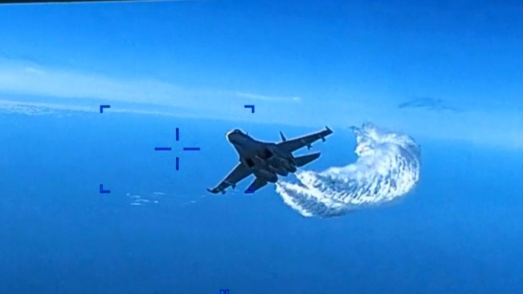 Watch: Fighter jet collides with Russian drone