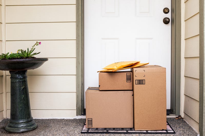 Packages on a porch