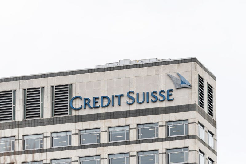 External view of Credit Suisse offices in Canary Wharf on March 21, 2023 in London, England. UBS, Switzerland's largest bank, bought its troubled rival Credit Suisse in a deal that was urged by Swiss regulators. Share prices in major international banks fell sharply on Monday following the news. (Photo by Ming Yeung/Getty Images)