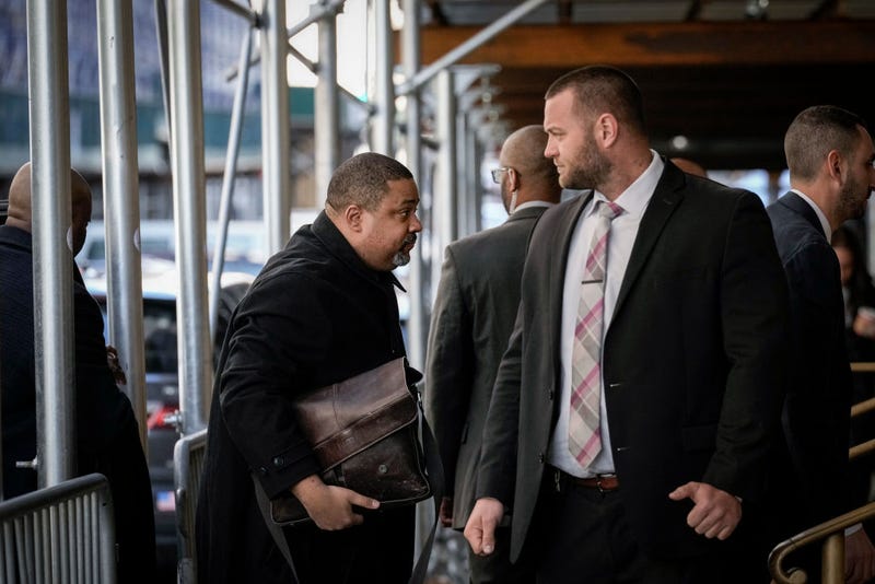 Manhattan District Attorney Alvin Bragg arrives at Manhattan Criminal Court March 29, 2023 in New York City.