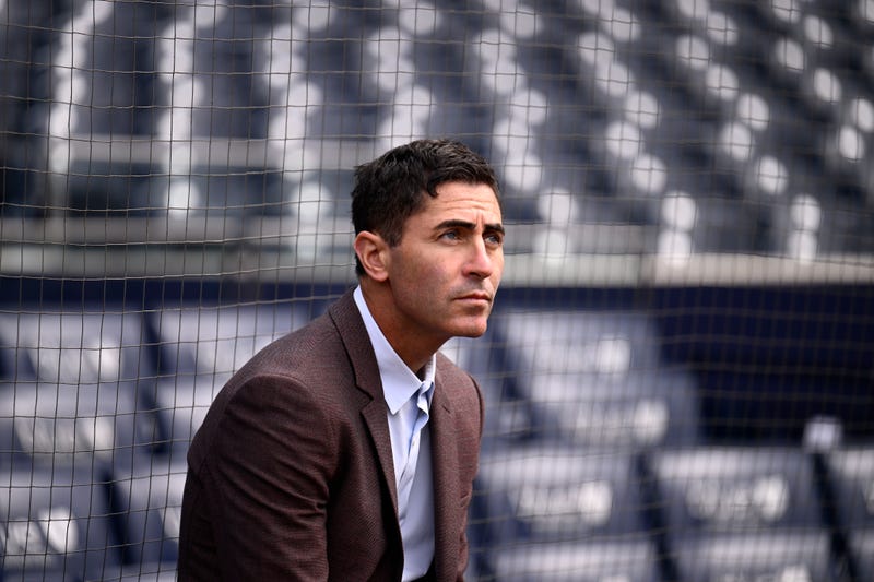  San Diego Padres general Manager A.J. Preller looks during batting practice