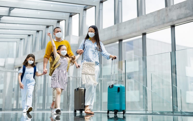Family at airport